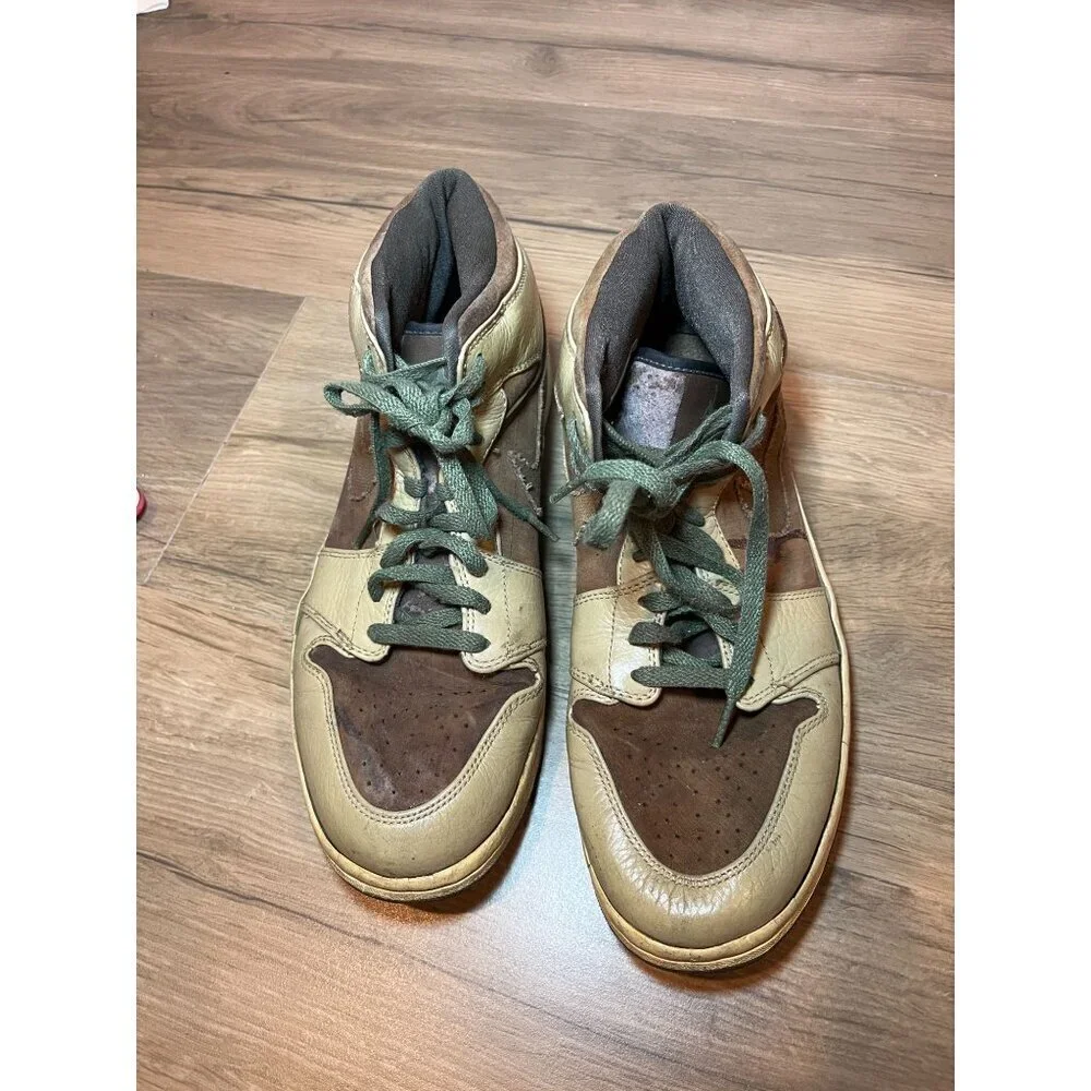 Nike Air Joridan 1 Mid Army Retro Army Forces  Leather & Suede Mens Sneakers 11